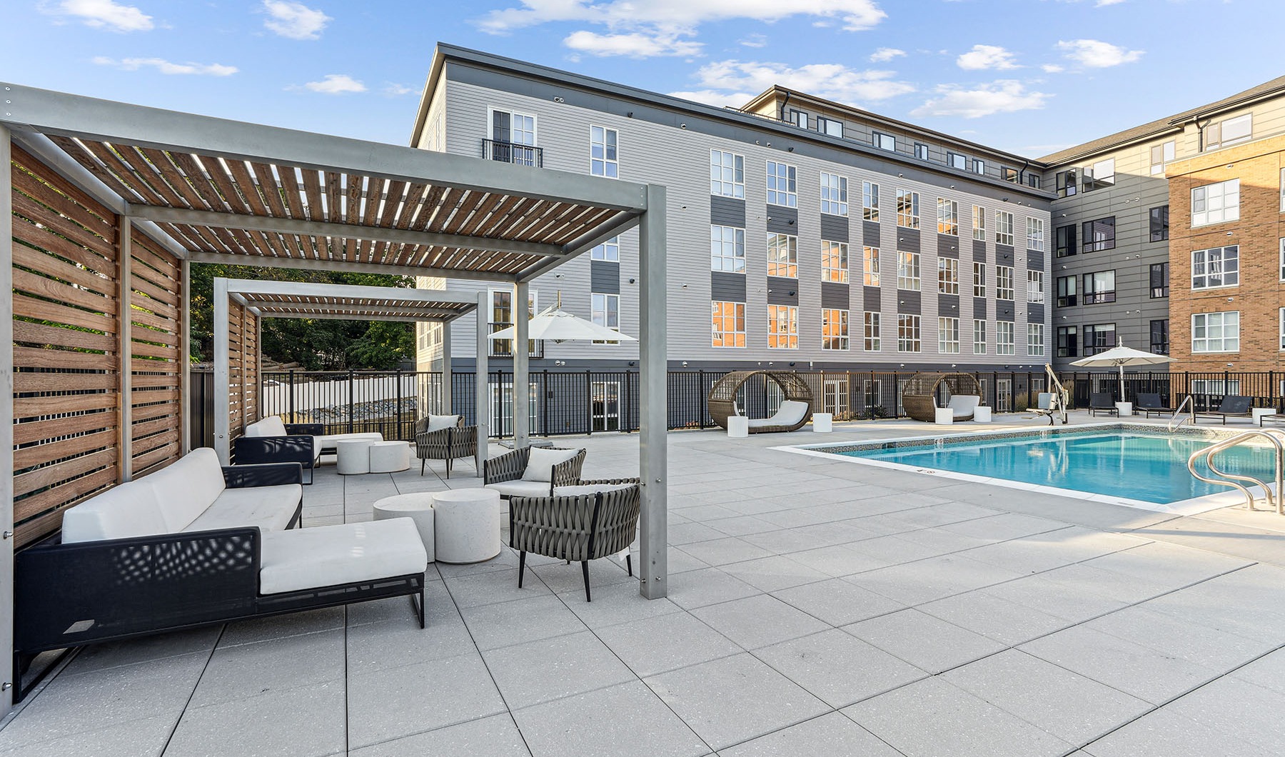 outdoor cabana seating at sanctuary north